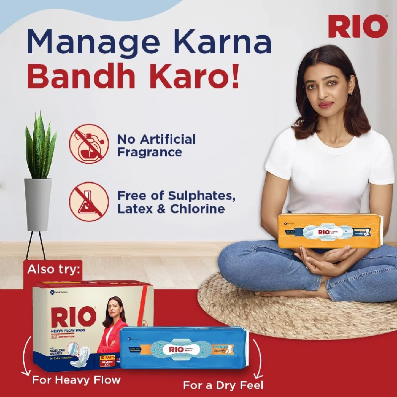 RIO Cottony Soft with Wings XL Sanitary Pads, 7 Pads-5.webp